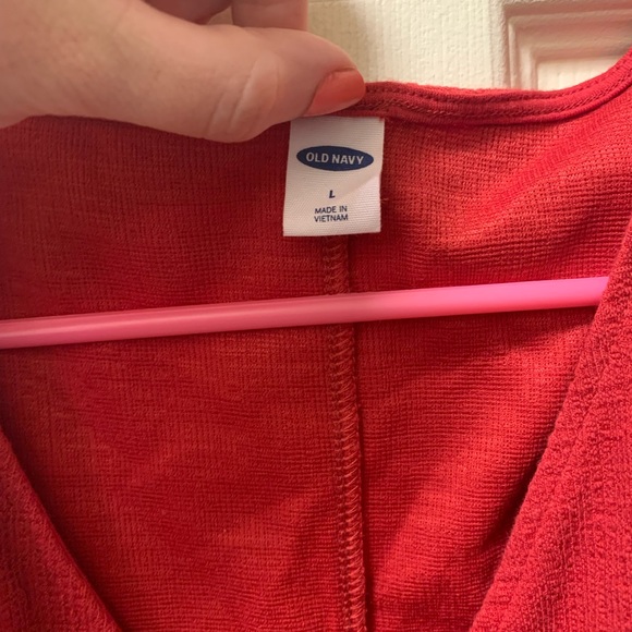 Red Button Down Tank - Picture 2 of 3